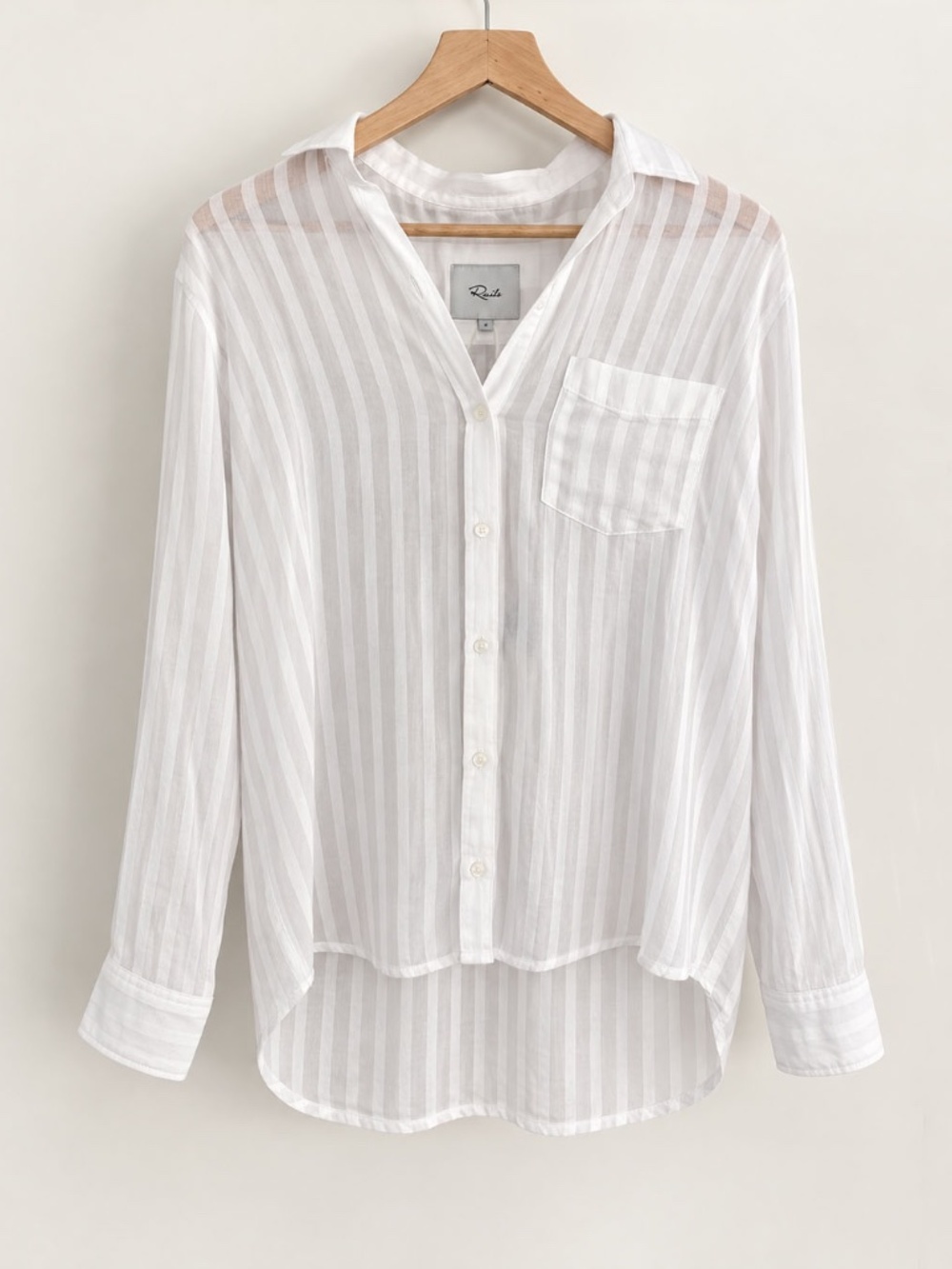 Rails Charli Shirt White Shadow Stripe Size S NWT